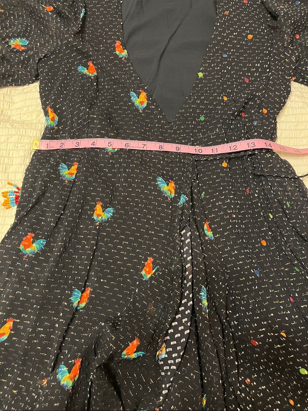 FARM Rio Black High-Low Floral Wrap Dress - Picture 7 of 10